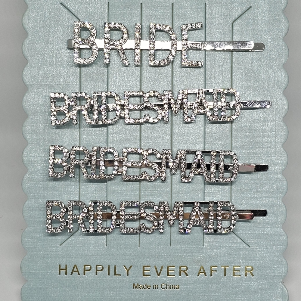 Piper K Bridal happily ever after hair clips bridal party